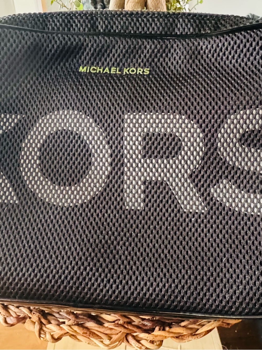 Michael Kors Black Mesh KORS Logo Belt Bag - Picture 3 of 7